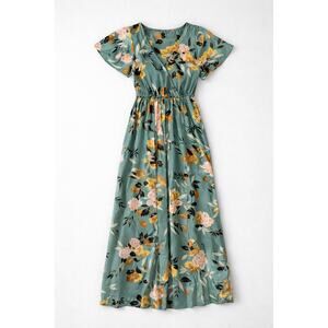 Baltic Born Sicily Satin Maxi Dress Green Size Medium